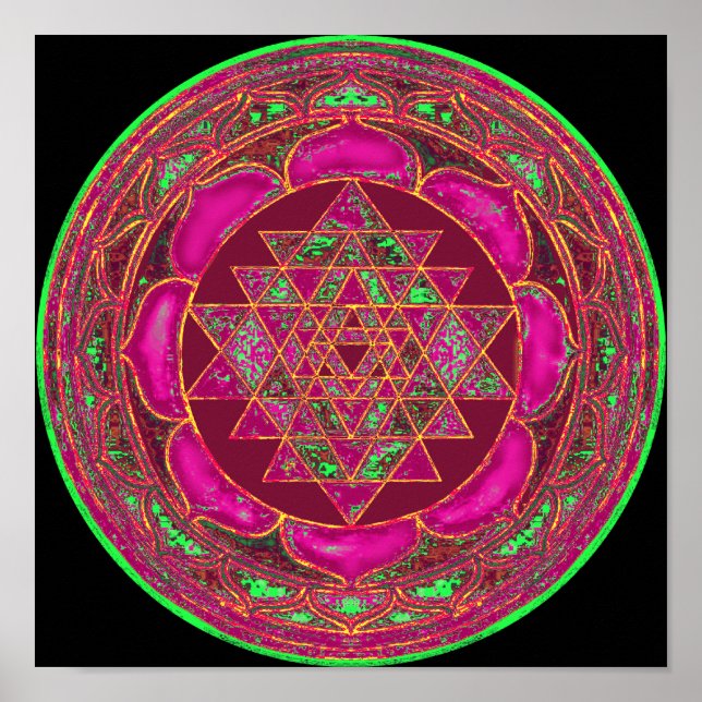 Poster Sri Lakshmi Yantra Mandala (Frente)