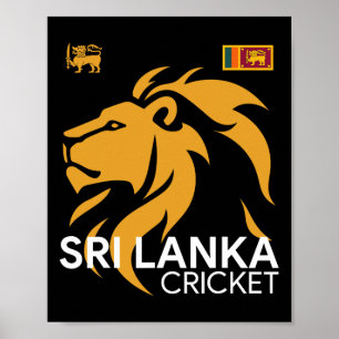 Poster Sri Lanka Cricket Perfeito Para Fãs de Críquete do