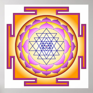 Poster Sri Yantra Chakra Shiva Shakti Navayoni Deusa