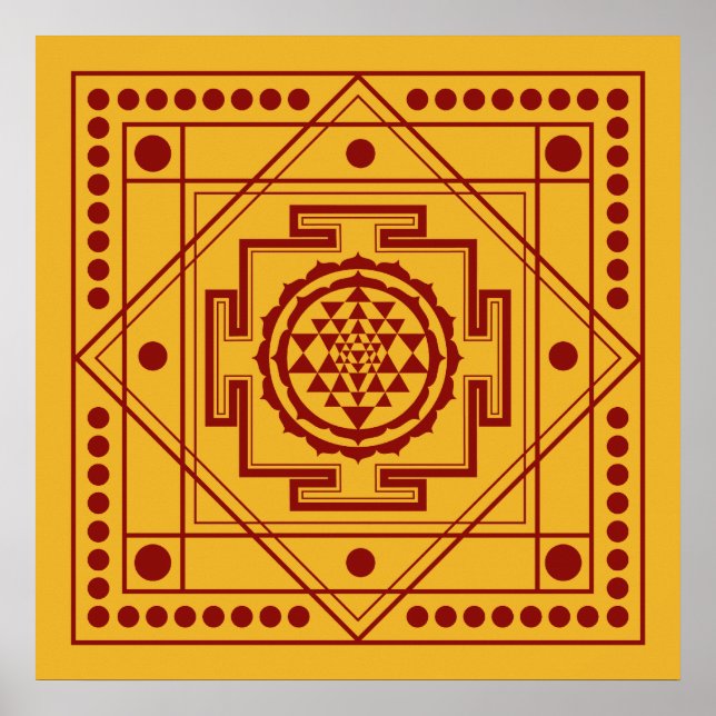 Pôster Sri Yantra espiritual (Frente)