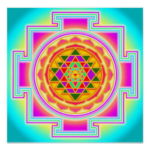 Pôster Sri Yantra Geometria Sagrada