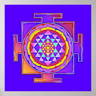 Poster Sri Yantra - Símbolo hinduísmo Design 1