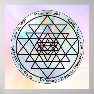 Poster Sri Yantra – Talismã de Proteção Personalizável