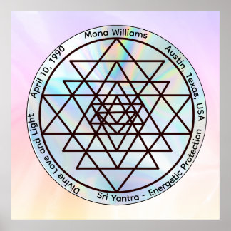 Poster Sri Yantra – Talismã de Proteção Personalizável