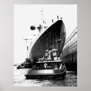 Pôster SS France em Boston