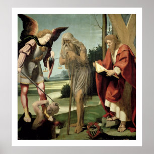 Pôster SS. Michael, Andrew e Onuphrius (óleo no painel)