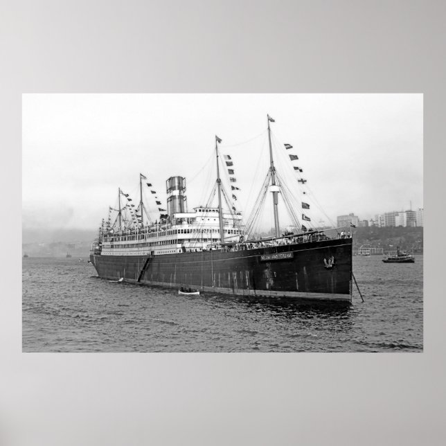 Pôster SS Nieuw Amsterdam (Frente)