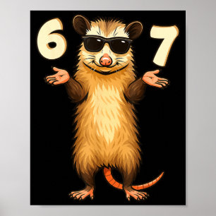 Poster Ssum 67 Movimento de Mão Meme Engraçado Crianças A
