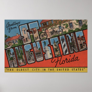 Poster St Augustine, Florida - grandes cenas 2 da letra
