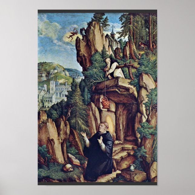 Poster St. Benedict In Prayer By Meister Von Meßkirch (Be (Frente)