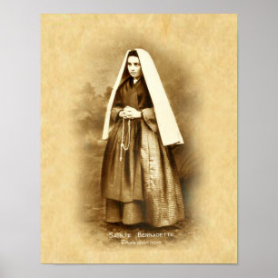 Poster St. Bernadette Soubirous