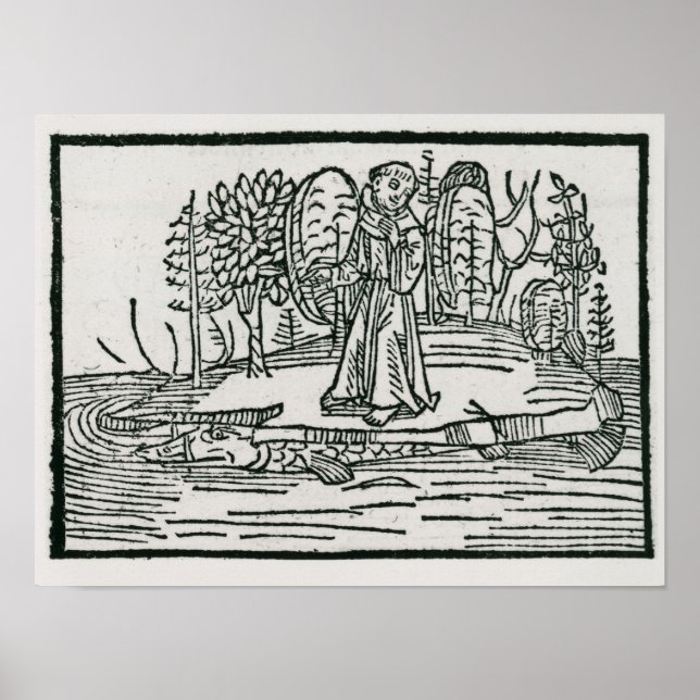 Pôster St. Brendan on the fish island (Frente)