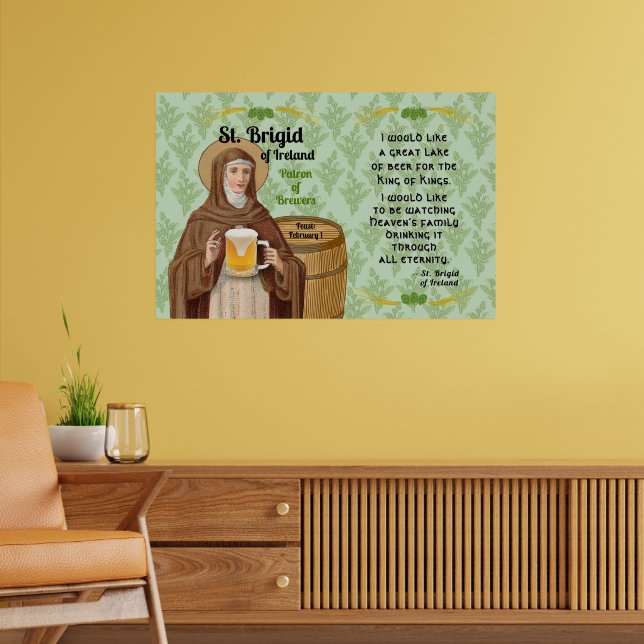 Poster St. Brigid of Ireland and Her Barrel of Beer (Sala de Estar 2)