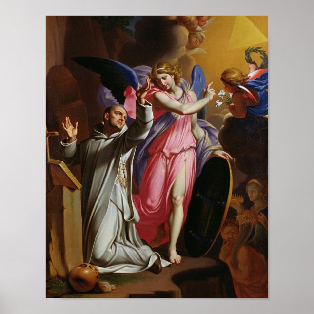 Poster St. Bruno at Prayer, 1671 (Frente)