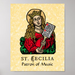 Poster St. Cecília com Quadro de Hinos (Nuremberg)
