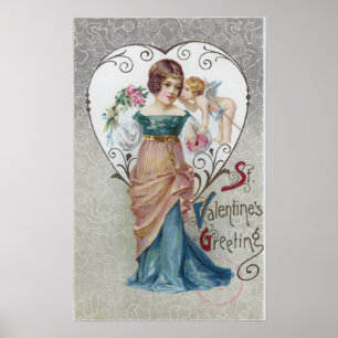 Pôster St. Cupido do cumprimento dos namorados
