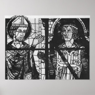 Pôster St Denis que dá o oriflamme ao cavaleiro clemente