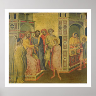 Pôster St. Eligius antes do rei Clothar, c.1365 (óleo no