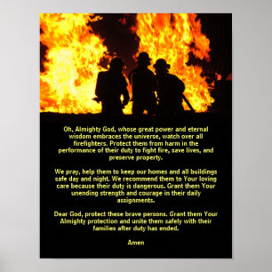 Poster St. Florian Prayer (Said FOR Firefighters)