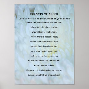 Pôster St Francis da oração de Assisi