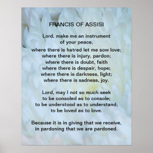 Poster St Francis da oração de Assisi