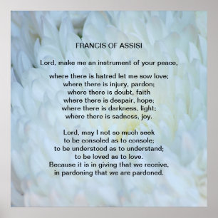 Poster St Francis da oração de Assisi