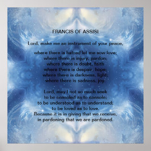 Pôster St Francis da oração de Assisi
