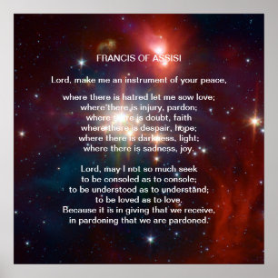 Pôster St Francis da oração de Assisi