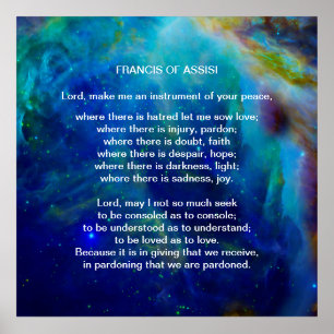 Poster St Francis da oração de Assisi