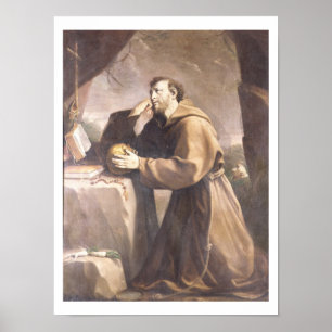 Pôster St Francis de Assisi na oração