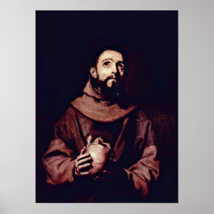 Poster St Francis de Assisi por Jusepe de Ribera