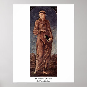 Pôster St Francis de Assisi por Tura Cosimo