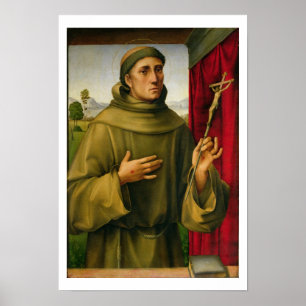 Poster St Francis de Assissi, c.1490 (tempera no painel)