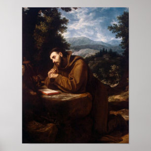 Pôster St Francis na oração