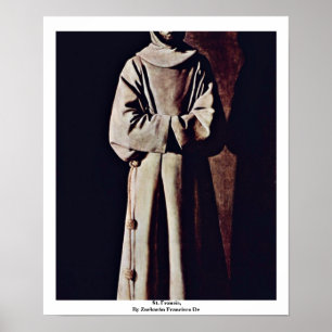 Poster St Francis, por Zurbarán Francisco De