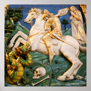 Pôster St. George,Dragão e Princesa