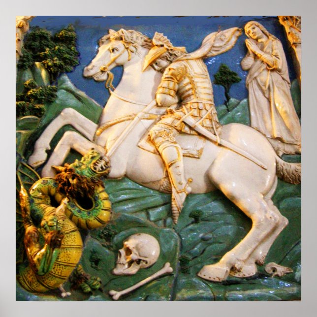 Pôster St. George,Dragão e Princesa (Frente)