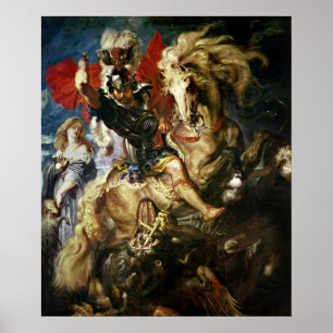 Poster St George e o dragão, c.1606