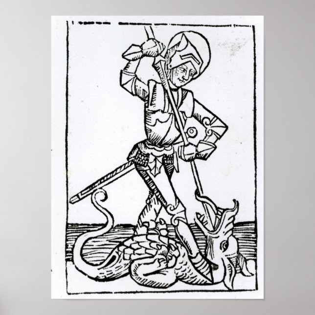 Poster St. George, from the 'Liber Chronicarum' (Frente)