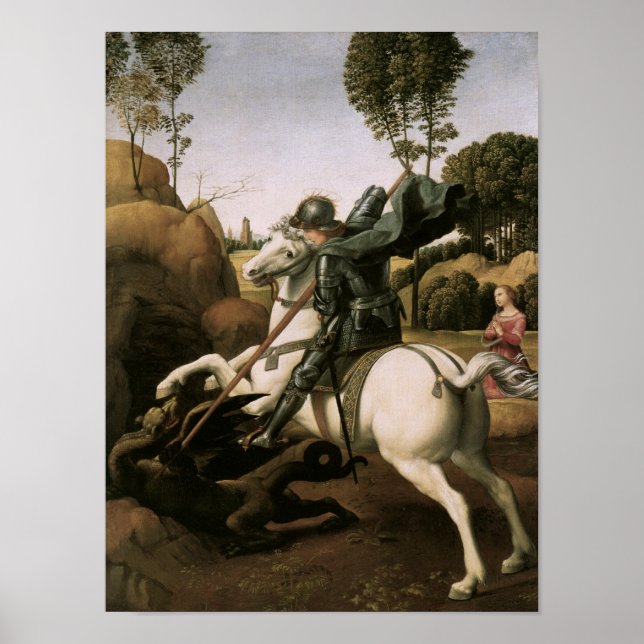 Pôster St. George & the Dragon, Raphael Fine Art (Frente)