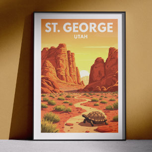 Poster St. George Utah Antigo
