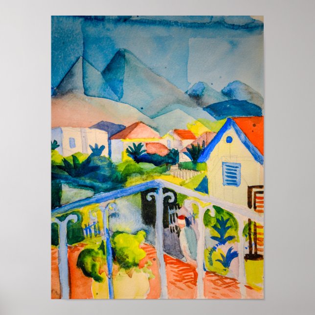 Poster St Germain perto de Tunis | Auguste Macke | (Frente)