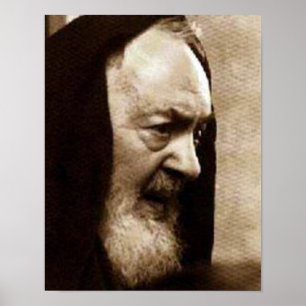 Poster St. Imagem devocional do Pio do padre