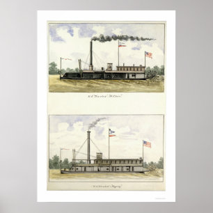 Poster St. Ironclad Clair 1864