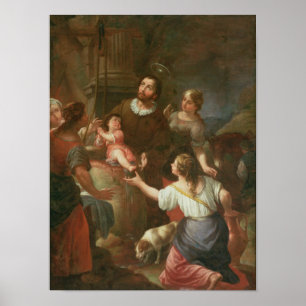 Pôster St. Isidoro e o milagre no poço