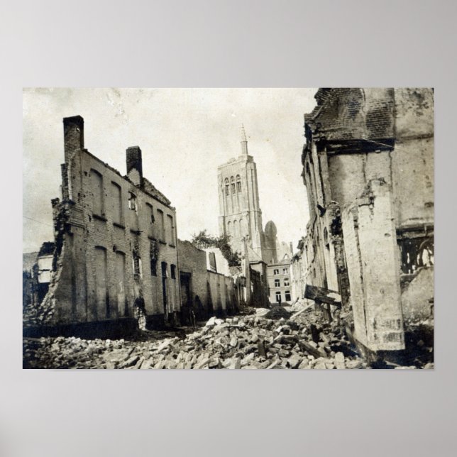 Pôster St. Jacob's Church, Ypres, June 1915 (Frente)