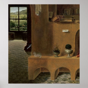 Pôster St Jerome em seu estudo, c.1475