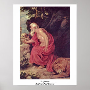 Pôster St Jerome por Peter Paul Rubens