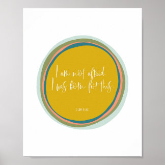 Poster St Joan of Arc quote | Christian wall art