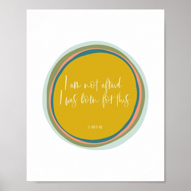 Poster St Joan of Arc quote | Christian wall art (Frente)